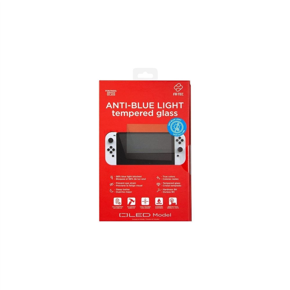 Fr-tec anti blue light protector cristal templado para nintendo switch oled