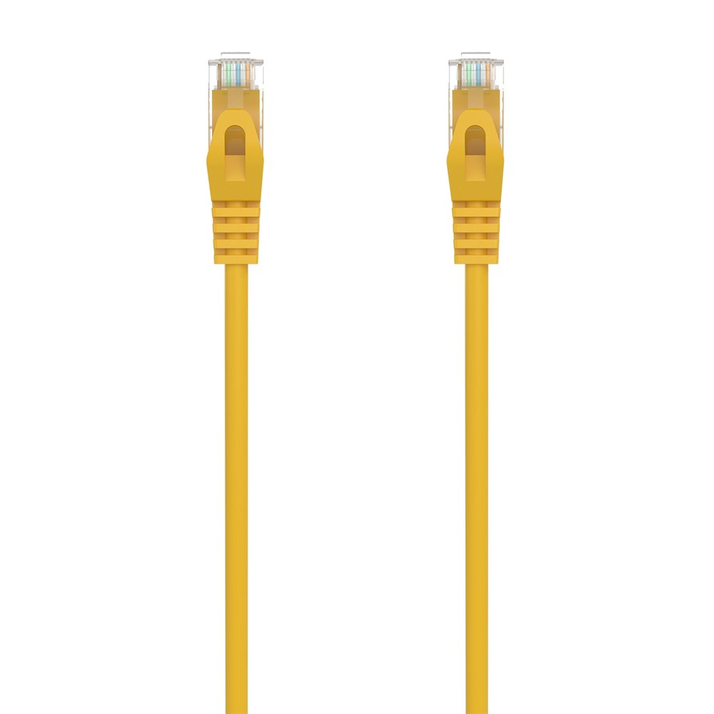 Aisens cable de red latiguillo rj45 lszh cat.6a 500 mhz utp awg24, amarillo, 1.0m
