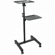 startech.com soporte móvil para proyector y ordenador portátil - carrito de servicio pesado para proyector (2 estantes) - de alt