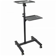 Startechcom soporte móvil para proyector y ordenador portátil - carrito de servicio pesado para proyector (2 estantes) - de altu