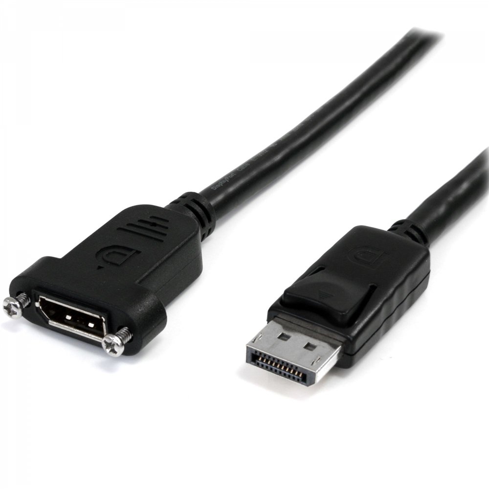 startech.com cable de 91cm displayport de montaje en panel - 4k x 2k - cable displayport 1.2 de extensión de ví­deo macho a hemb