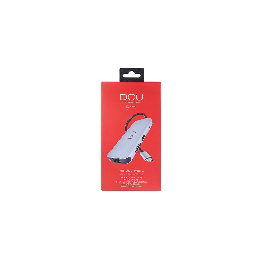 Dcu advance tecnologic 391166 hub de interfaz usb tipo c 1000 mbit/s gris