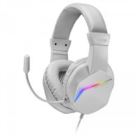 mars gaming mh122 blanco, cascos gaming frgb over ear con micrófono, sonido hifi, cancelación de sonido, ultraligeros, ps4 ps5 x