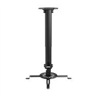 aisens soporte universal giratorio, inclinable y extensible de techo para proyector 13.5kg, negro