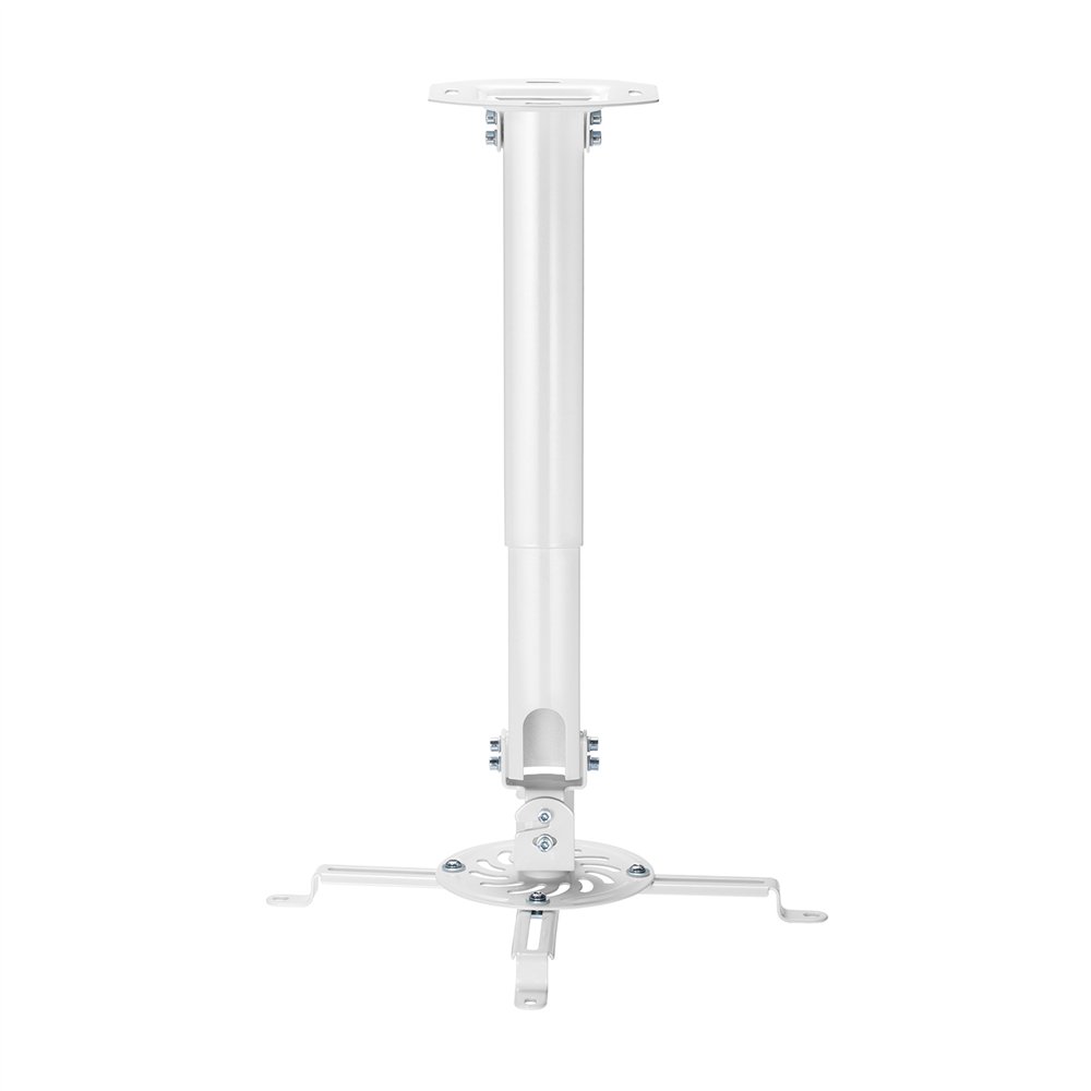 aisens soporte universal giratorio, inclinable y extensible de techo para proyector 13.5kg, blanco