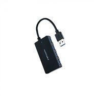 Nanocable hub usb 3.0 con 4 puertos de usb 3.0, usb-a/m-usb 3.0/h, negro, 15 cm