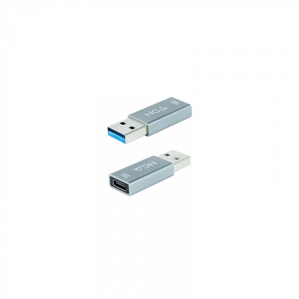 Nanocable adaptador usb-a 3.1 gen2 a usb-c, usb-a/m-usb-c/h, gris