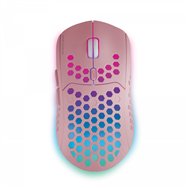 Mars gaming mmw3p, ratã³n gaming inalã¡mbrico, rgb flow, ultraligero 79g, 3200dpi, rosa