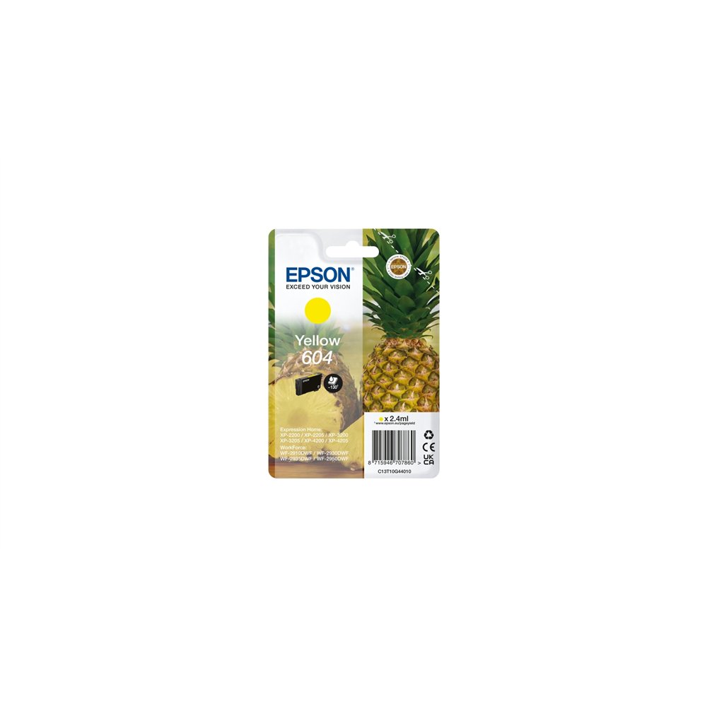 Epson 604 cartucho de tinta 1 pieza(s) original rendimiento estã¡ndar amarillo