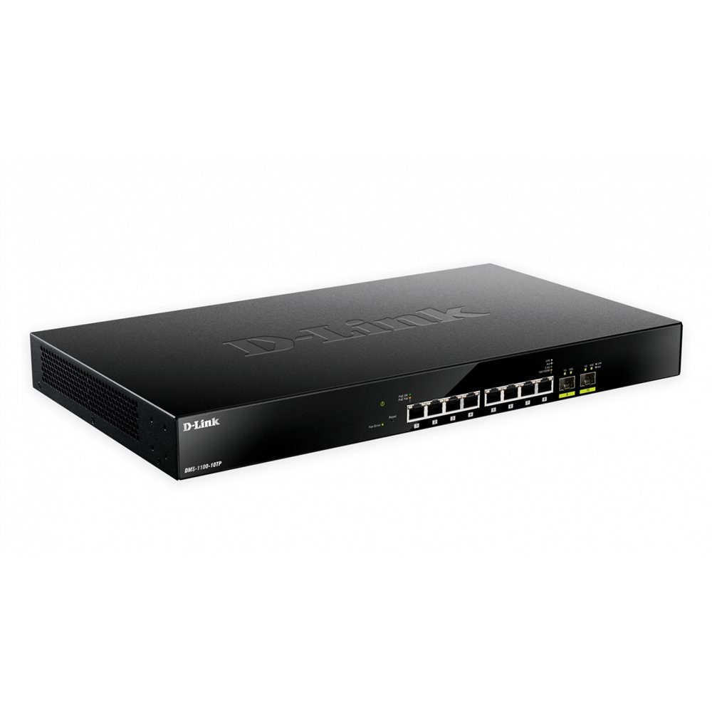 d-link dms-1100-10tp switch gestionado l2 2.5g ethernet (100/1000/2500) energí­a sobre ethernet (poe) 1u negro