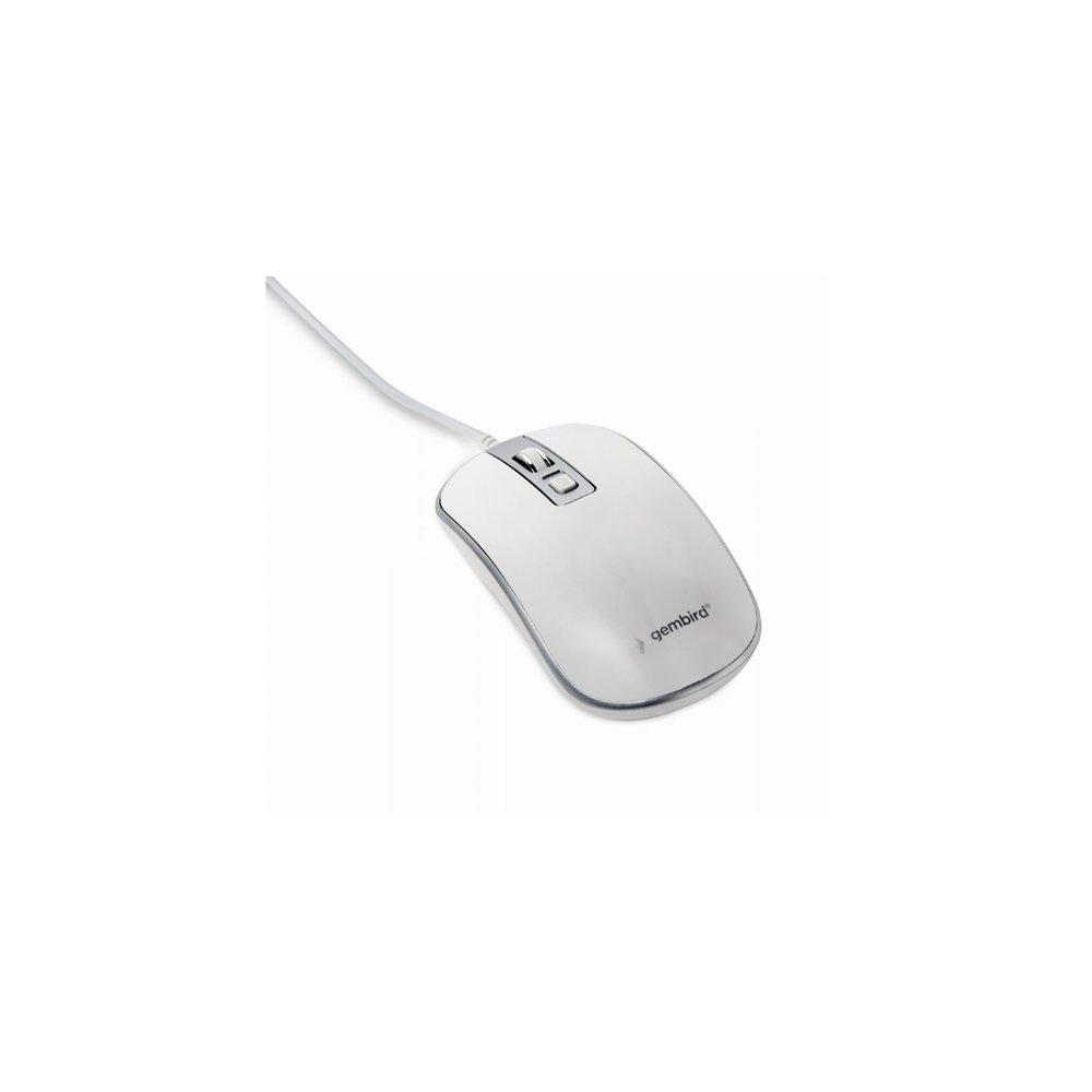 Gembird mus-4b-06-ws ratón ambidextro usb tipo a í?ptico 1200 dpi