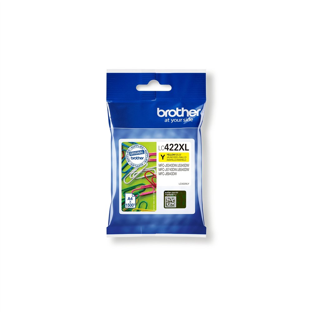 Brother lc-422xly cartucho de tinta 1 pieza(s) original amarillo