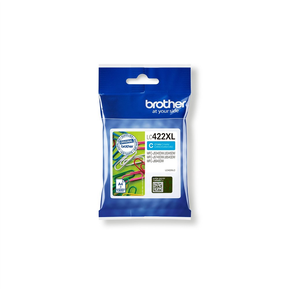 Brother lc-422xlc cartucho de tinta 1 pieza(s) original cian