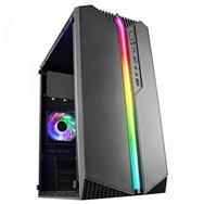 mars gaming mc-s1 negro caja pc compacta gaming micro-atx iluminación argb 12 modos ventilador frgb ventana lateral completa
