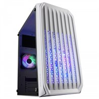 Mars gaming mc-s2 blanco caja pc compacta gaming micro-atx 2 ventiladores frgb raibow con rejilla frontal ventana lateral comple