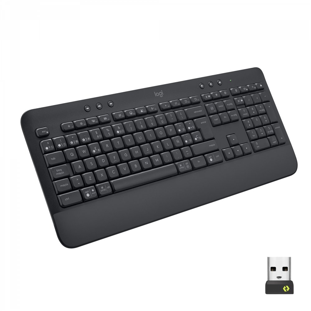 Logitech signature k650 teclado rf wireless + bluetooth qwerty espaã±ol grafito