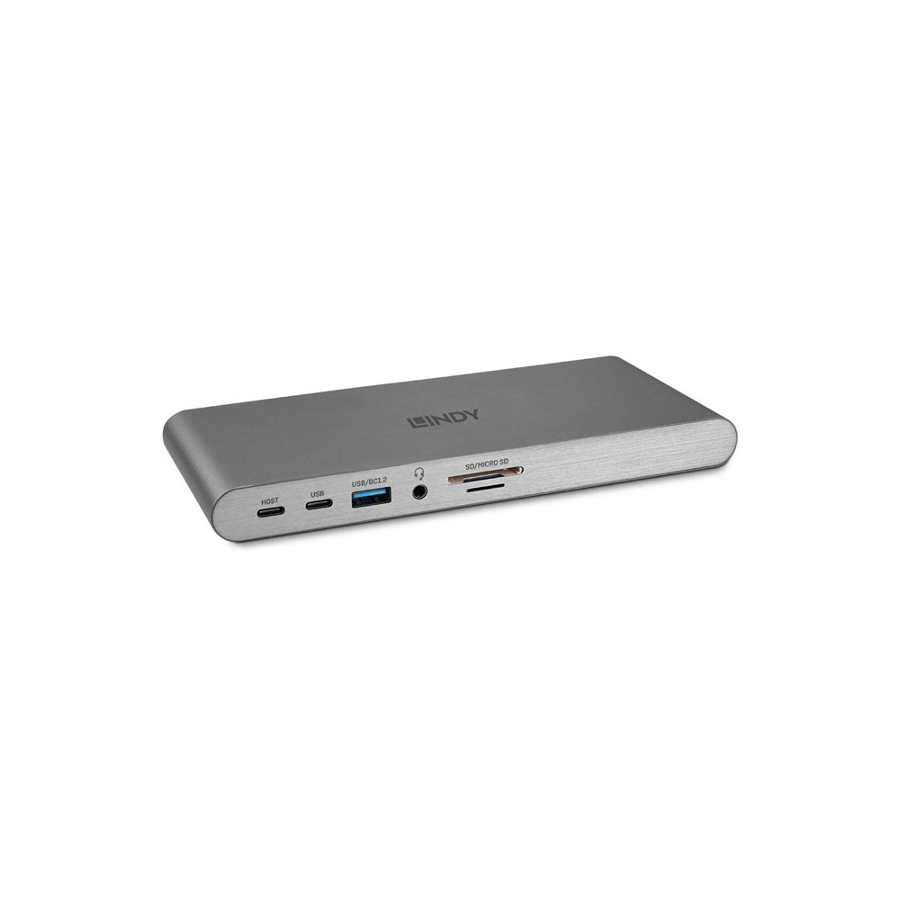 Lindy dst-pro 5k alámbrico usb 3.2 gen 1 (3.1 gen 1) type-c plata