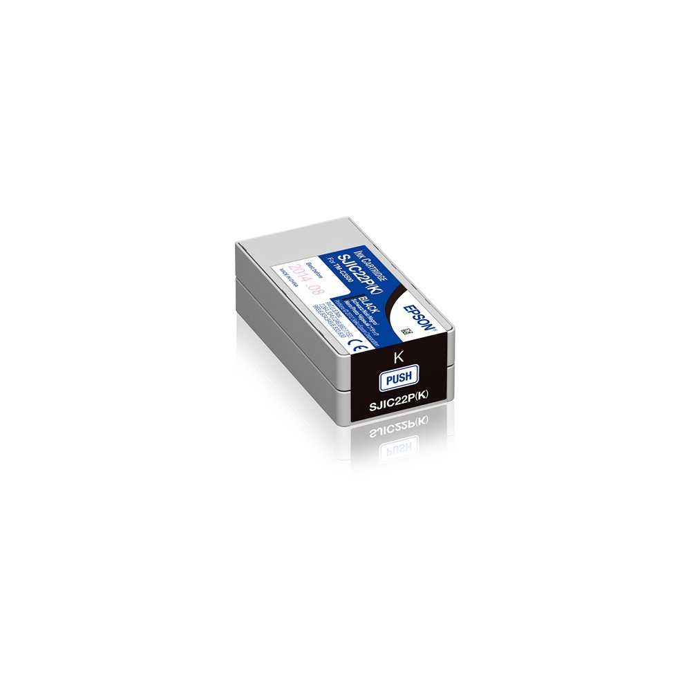 Epson sjic22p(k): ink cartridge for colorworks c3500 (black)
