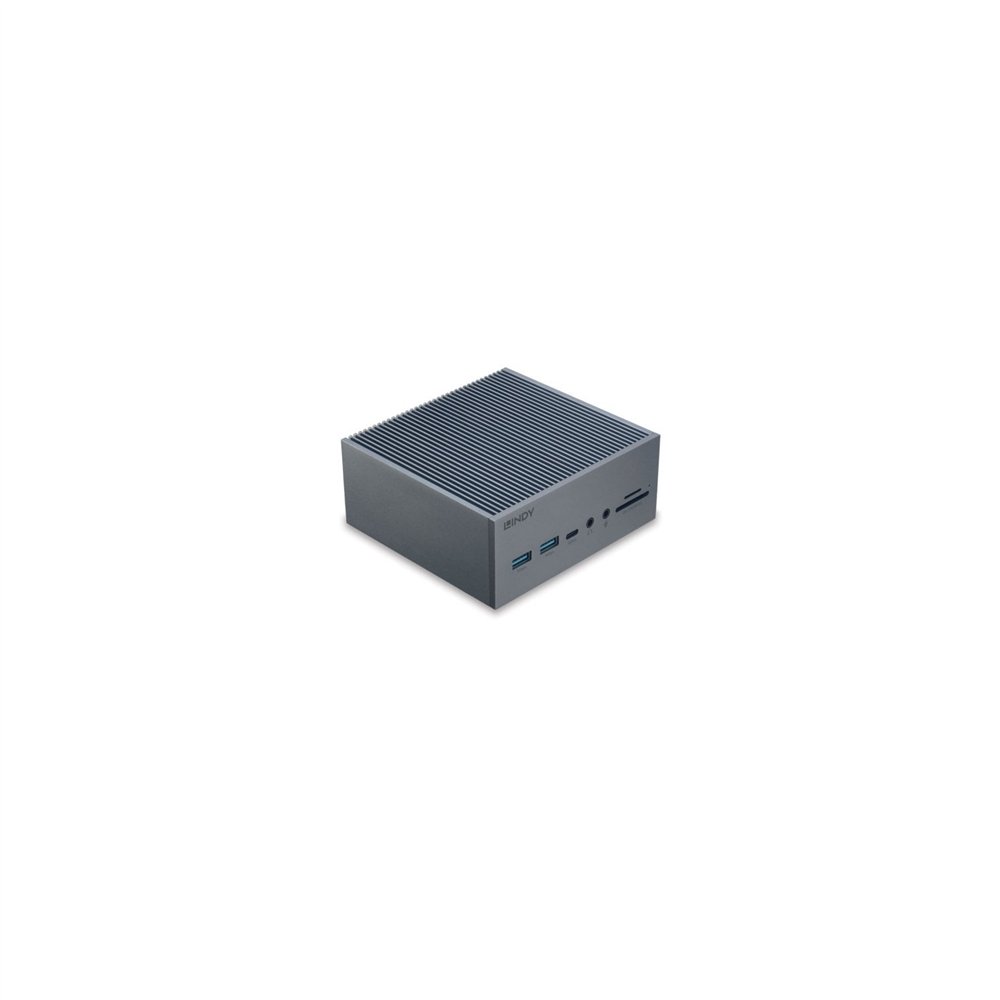 Lindy 43351 base para portátil y replicador de puertos acoplamiento usb 3.2 gen 1 (3.1 gen 1) type-c gris