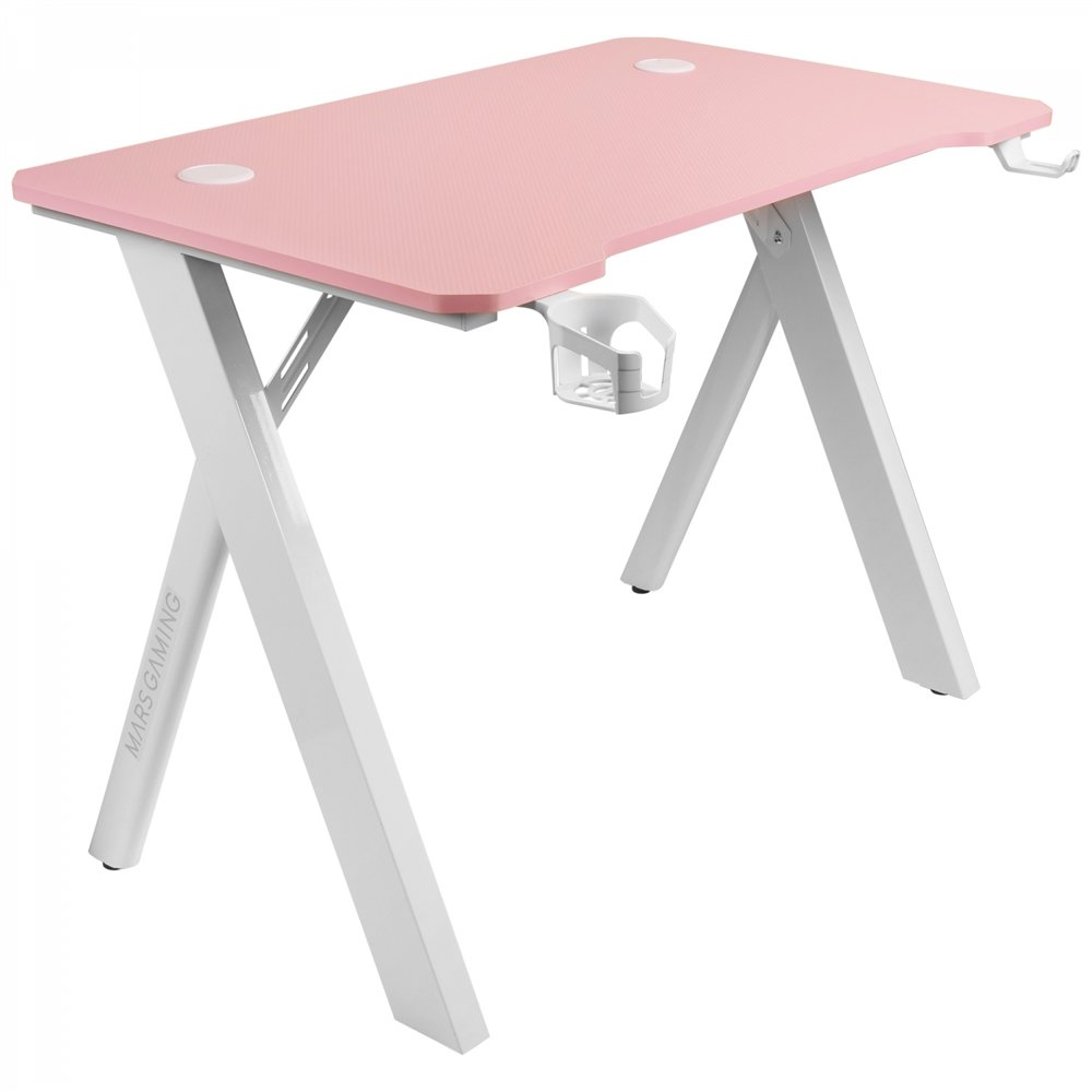 Mars gaming mgd100rgb mesa gaming rgb alfombrilla xxl soporte cascos + botella 100x60cm rosa