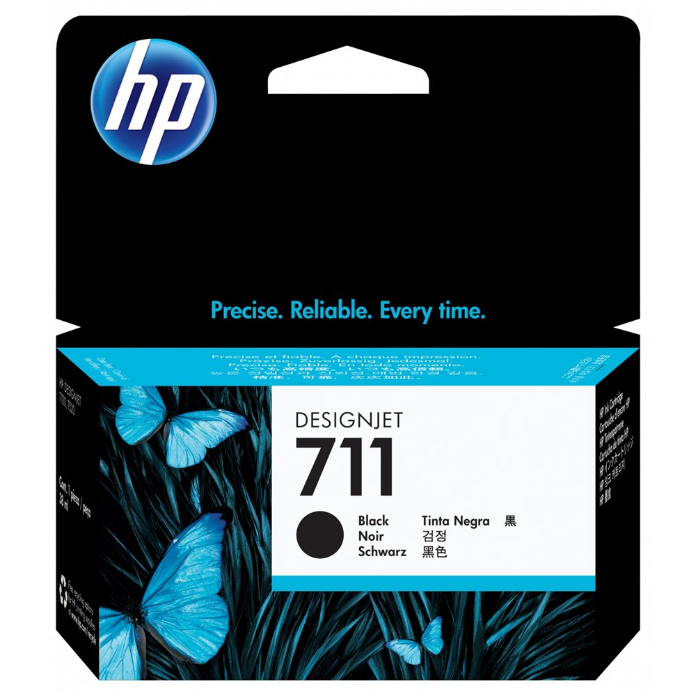 Hp cartucho de tinta designjet 711 negro de 38 ml