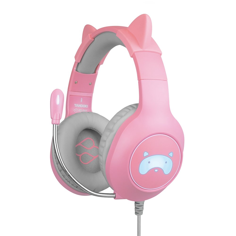 Fr-tec cascos gamer tanooki con orejas diadema