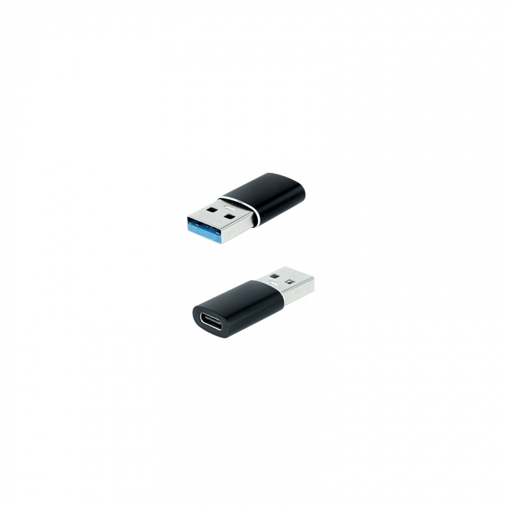 Nanocable adaptador usb-a 3.1 a usb-c, usb-a/m-usb-c/h, negro