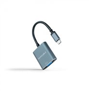 Nanocable conversor usb-c a vga, usb-c/m-vga/h, aluminio, gris, 10 cm