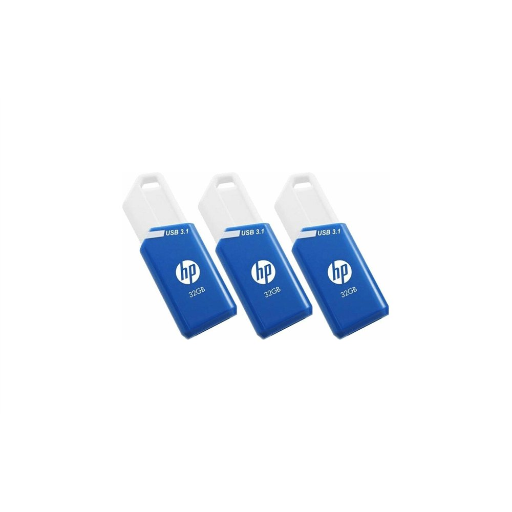 Pny x755w triple pack unidad flash usb 32 gb usb tipo a 3.2 gen 1 (3.1 gen 1) azul, blanco