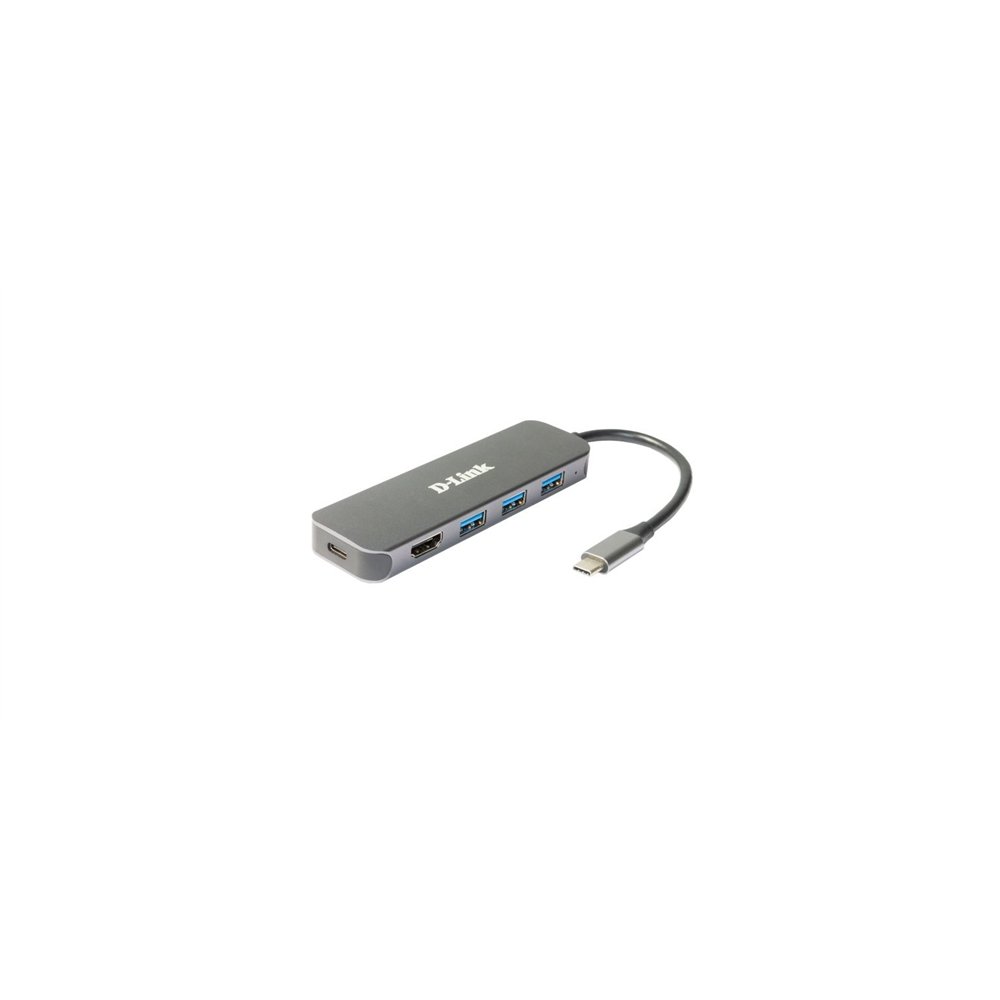 D-link dub-2333 base para portátil y replicador de puertos alámbrico usb tipo c gris