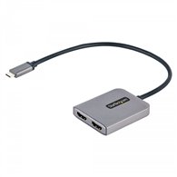 startech.com hub concentrador mst usb-c a 2 puertos hdmi - hdmi doble de 4k a 60hz - adaptador multimonitor usb tipo c con cable
