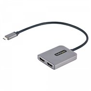 Startechcom hub concentrador mst usb-c a 2 puertos hdmi - hdmi doble de 4k a 60hz - adaptador multimonitor usb tipo c con cable 