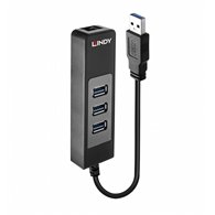 Lindy 43176 hub de interfaz USB 3.2 Gen 1 (3.1 Gen 1) Type-A 5000 Mbit/s Negro