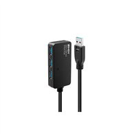 lindy 43159 hub de interfaz usb 3.2 gen 1 (3.1 gen 1) type-a 5000 mbit/s negro