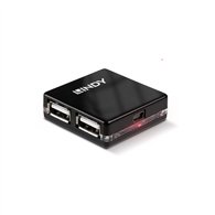 Lindy 42742 hub de interfaz 480 mbit/s negro