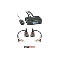 Lindy 42342 interruptor kvm negro