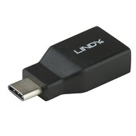lindy 41899 cambiador de género para cable usb 3.1-c usb 3.1-a negro
