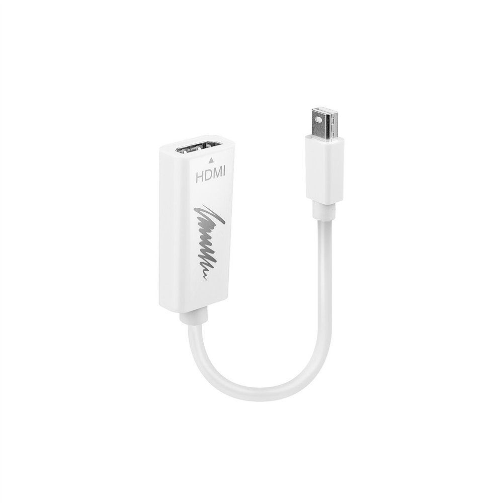 Lindy 41719 adaptador de cable de vídeo mini displayport hdmi blanco