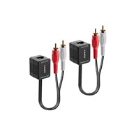 lindy 70460 extensor audio/video transmisor de señales av negro, rojo, blanco