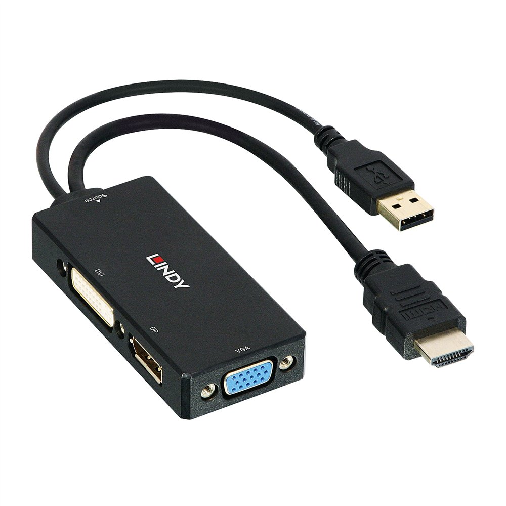 Lindy 38182 adaptador de cable de vídeo 015 m negro