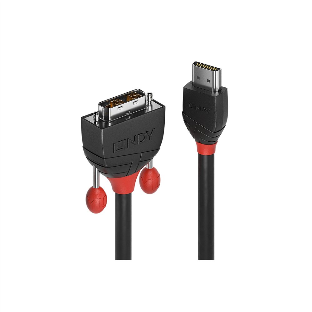 Lindy 36274 adaptador de cable de vídeo 5 m hdmi tipo a (estándar) dvi-d negro