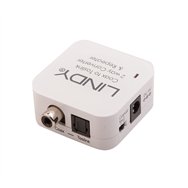 lindy 70411 cambiador de género para cable toslink rca blanco