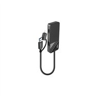 Lindy 43354 hub de interfaz usb 3.2 gen 1 (3.1 gen 1) type-a + type-c negro