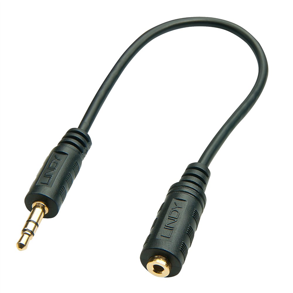 Lindy 35699 cable de audio 20 m 3,5mm 2,5mm negro