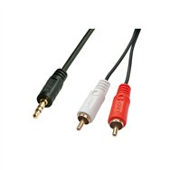 Lindy 35681 cable de audio 2 m 3,5mm 2 x rca negro, rojo, blanco