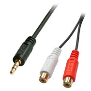 Lindy 35678 cable de audio 0,25 m 2 x rca 3,5mm negro, rojo, blanco