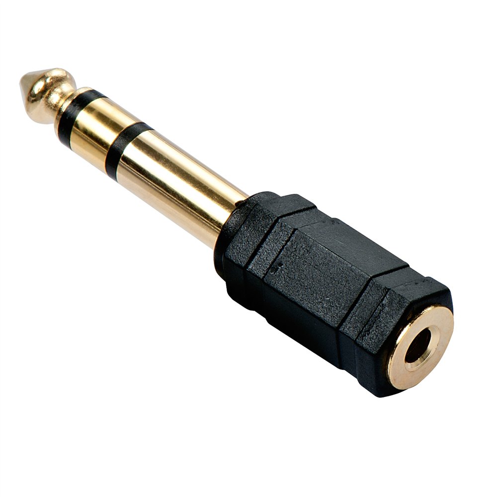 Lindy 35620 cambiador de gã©nero para cable 6.3mm 3,5mm negro