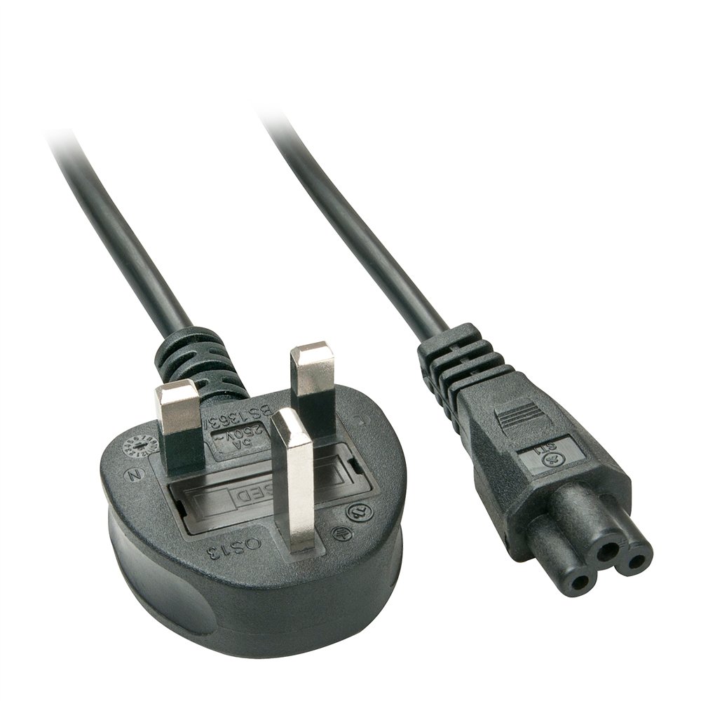 Lindy 30409 cable de transmisiã³n negro 2 m c5 acoplador
