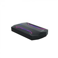 tooq tqe-2599rgb caja para disco duro externo carcasa de disco duro/ssd negro 2.5"