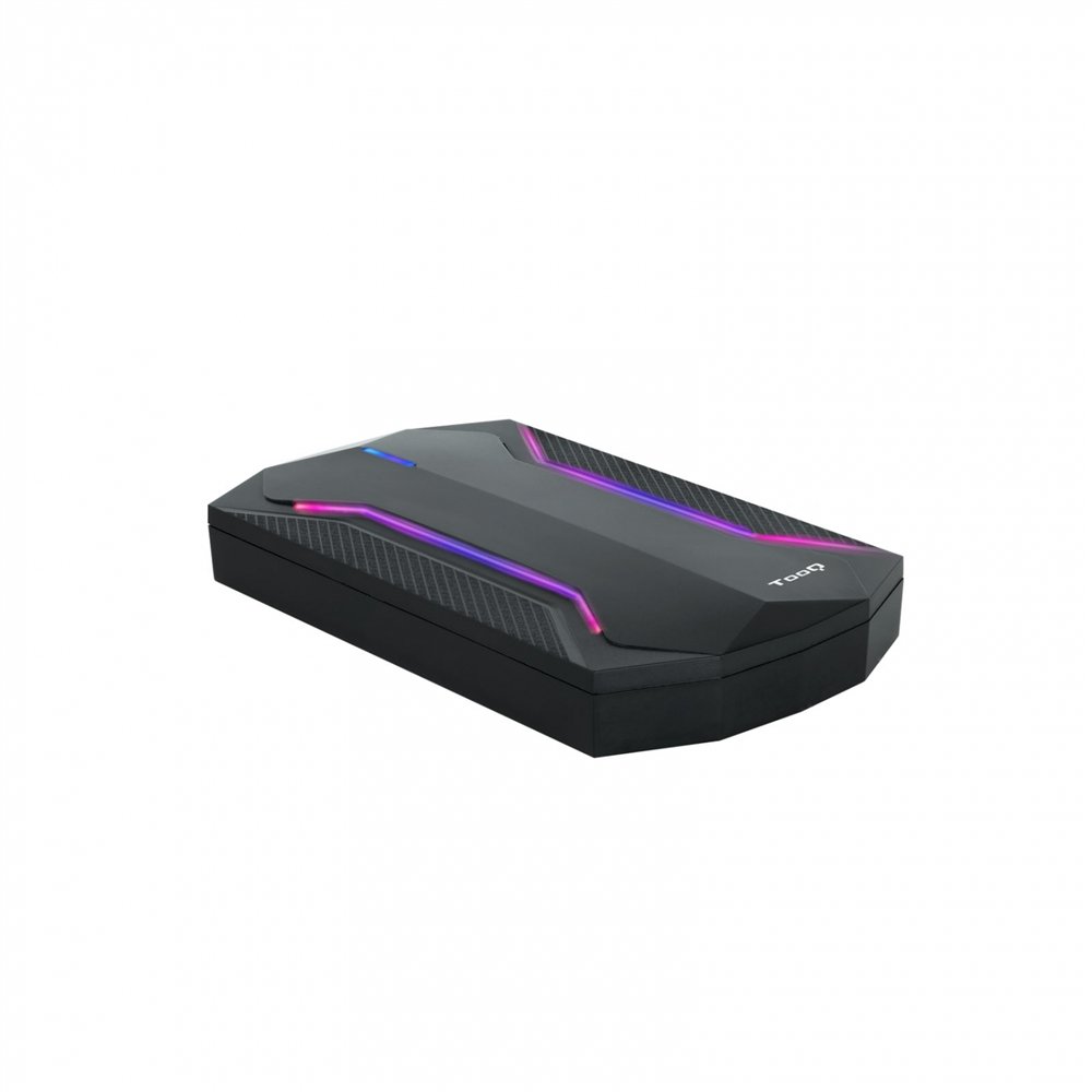 Tooq tqe-2599rgb caja para disco duro externo carcasa de disco duro/ssd negro 2.5"